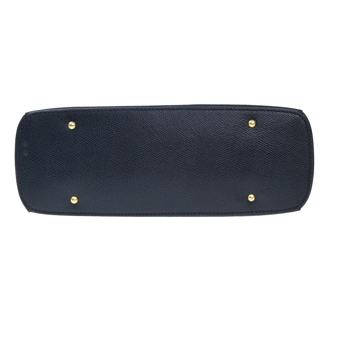 CELINE Logo 2way Shoulder Hand Bag Leather Blue Italy 76RF735