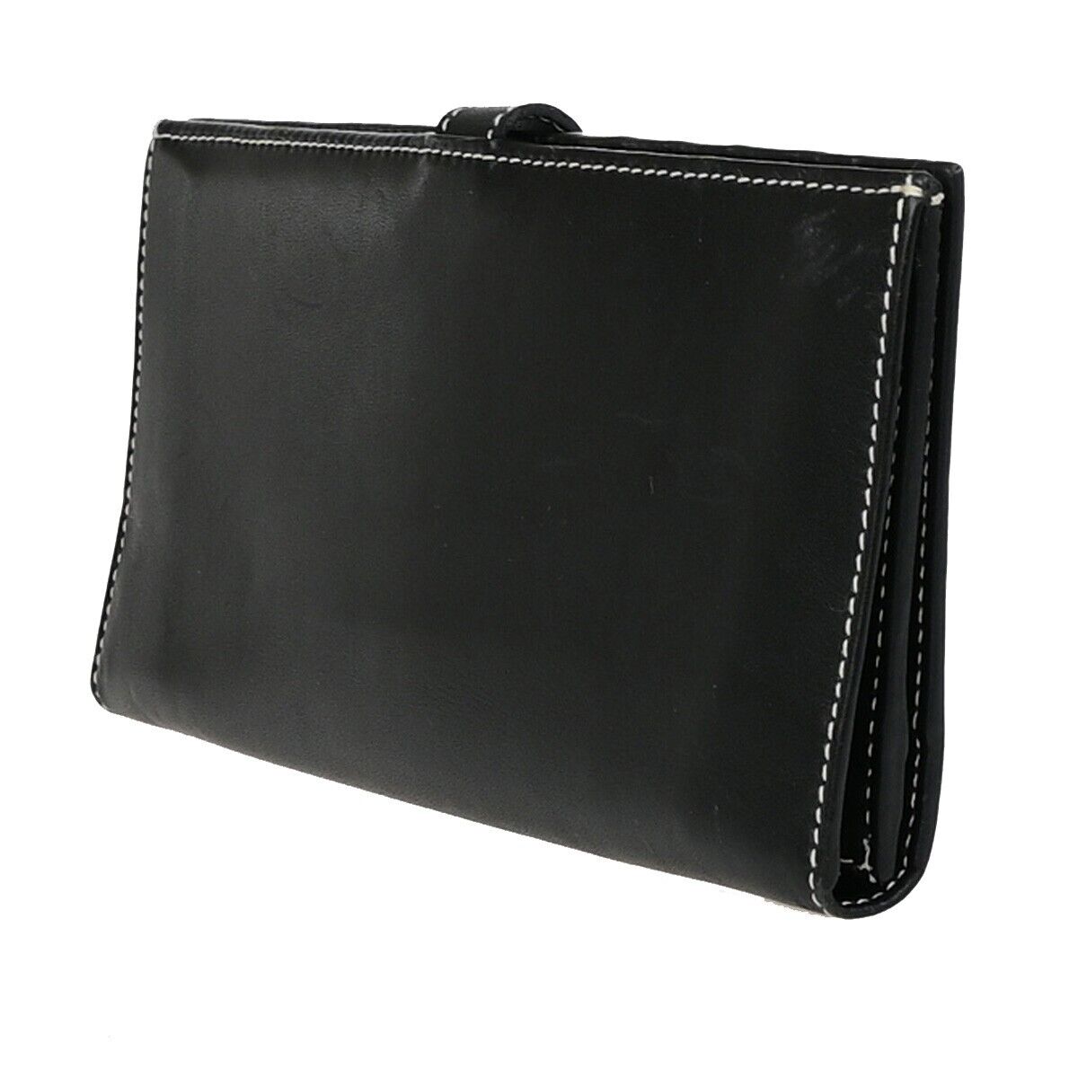 SALVATORE FERRAGAMO Logo Vara Bifold Long Walllet Leather Black Italy 01KA410