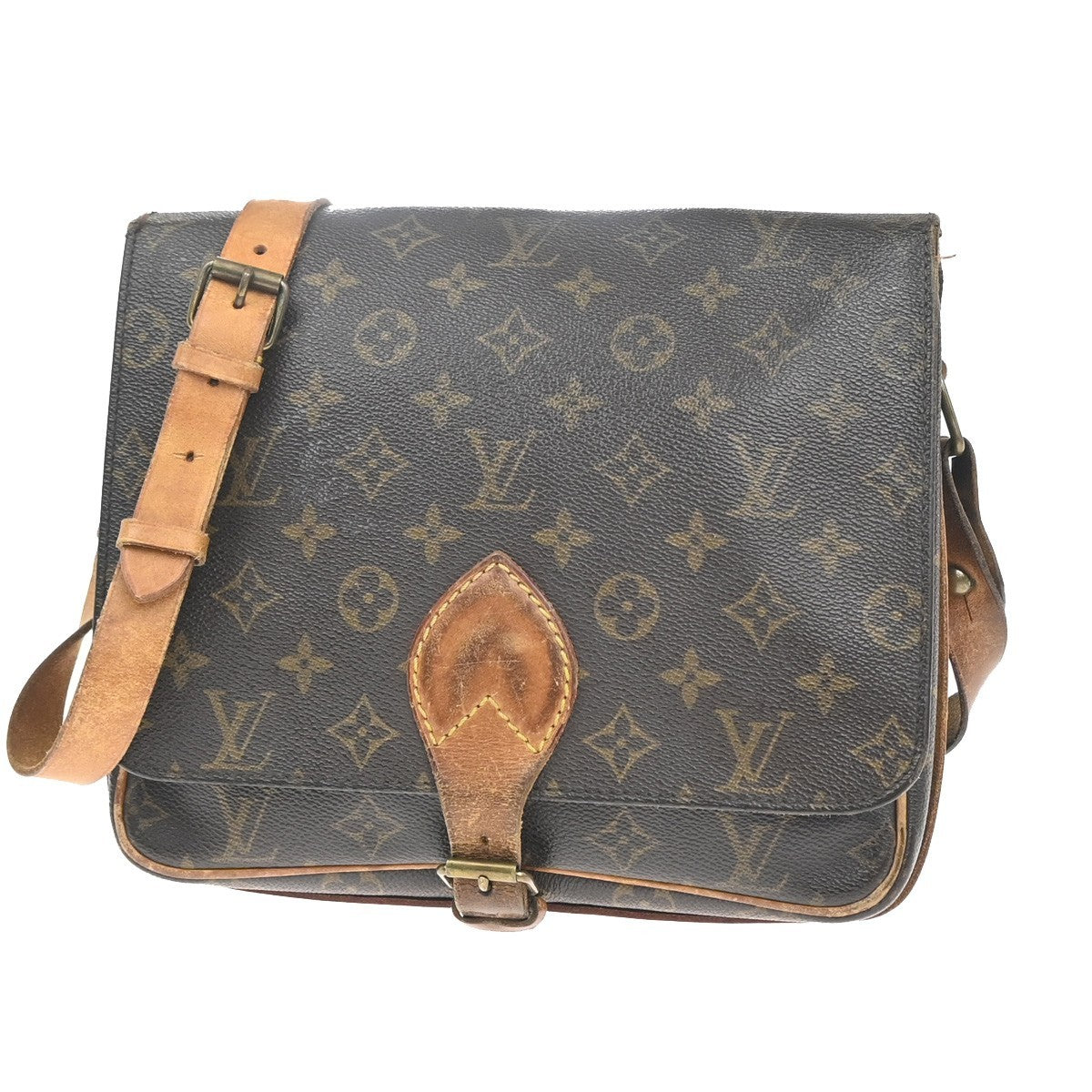 LOUIS VUITTON Cartouchiere GM Shoulder Bag Monogram Leather Brown M51252 69KC705