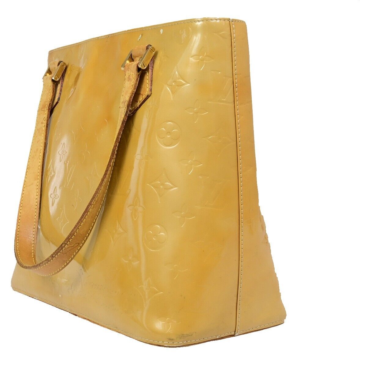 LOUIS VUITTON Houston Shoulder Bag Monogram Vernis Leather Beige M91004 09EB436