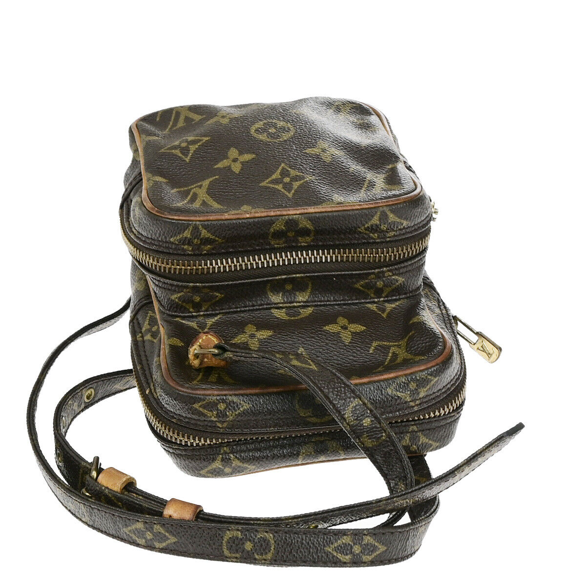 LOUIS VUITTON Mini Amazon Shoulder Bag Monogram Leather Brown M45238 68YF530