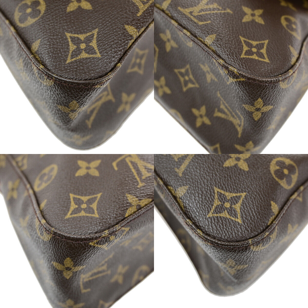 LOUIS VUITTON Mini Looping Hand Bag Monogram Leather Brown France M51147 10YG304