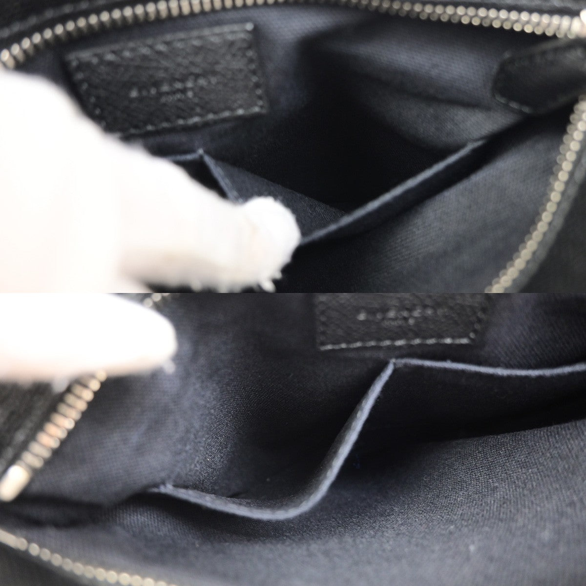 GIVENCHY Logo Shoulder Hand Bag Leather Black GHW Italy 32YJ267