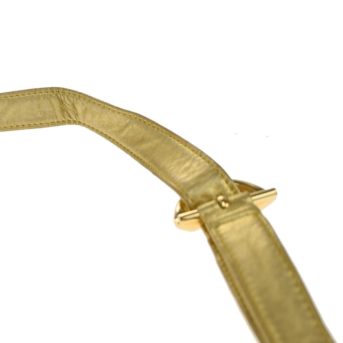 LOEWE LOGO Anagram Drawstring Crossbody Shoulder Bag Leather Gold GHW 38TA510