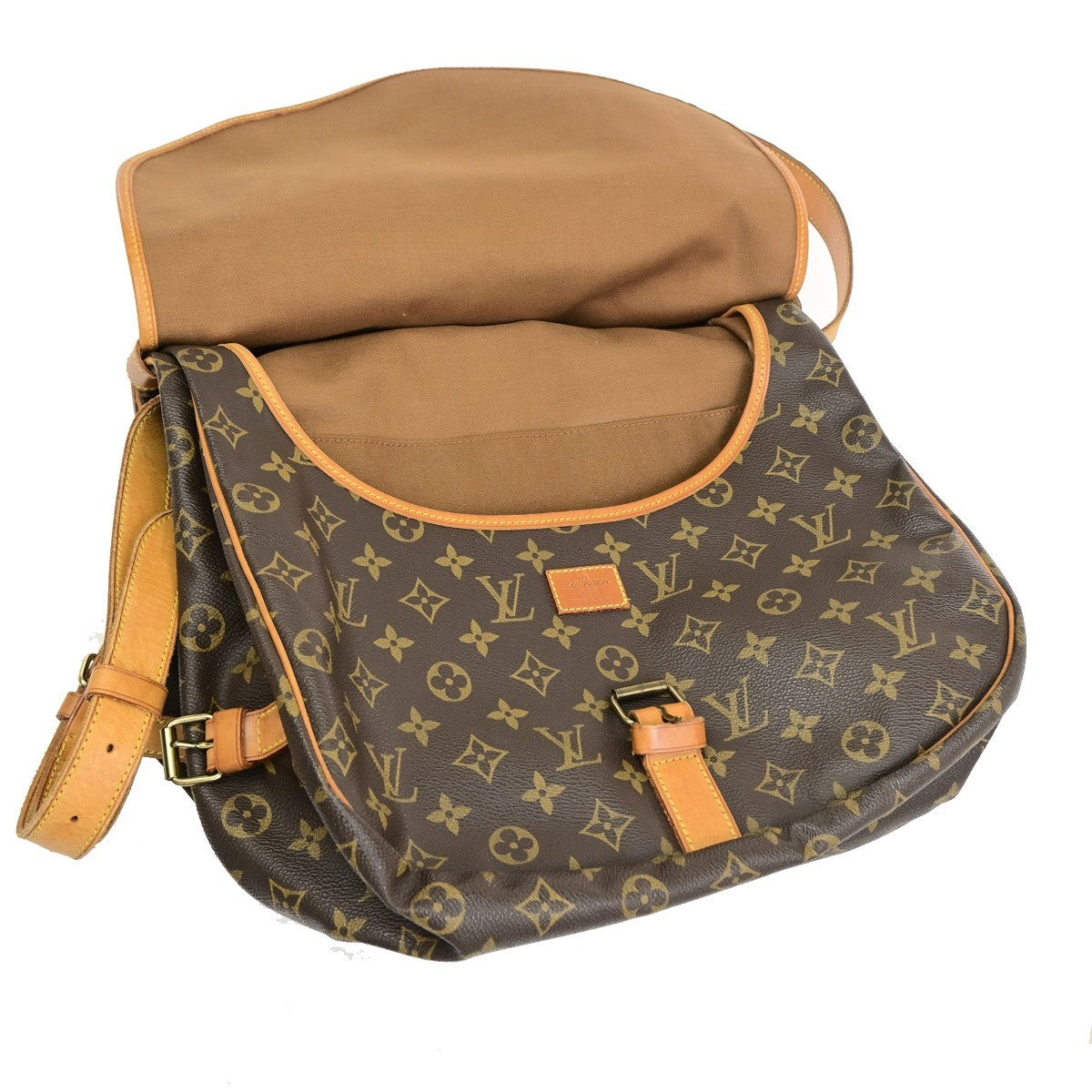 LOUIS VUITTON Saumur 35 Shoulder Bag Monogram Leather BN France M42254 77CB043