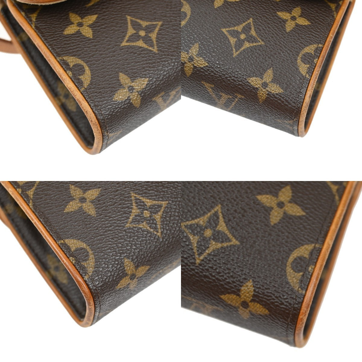 LOUIS VUITTON Pochette Florentine Bum Bag Monogram Leather Brown M51855 34CA093