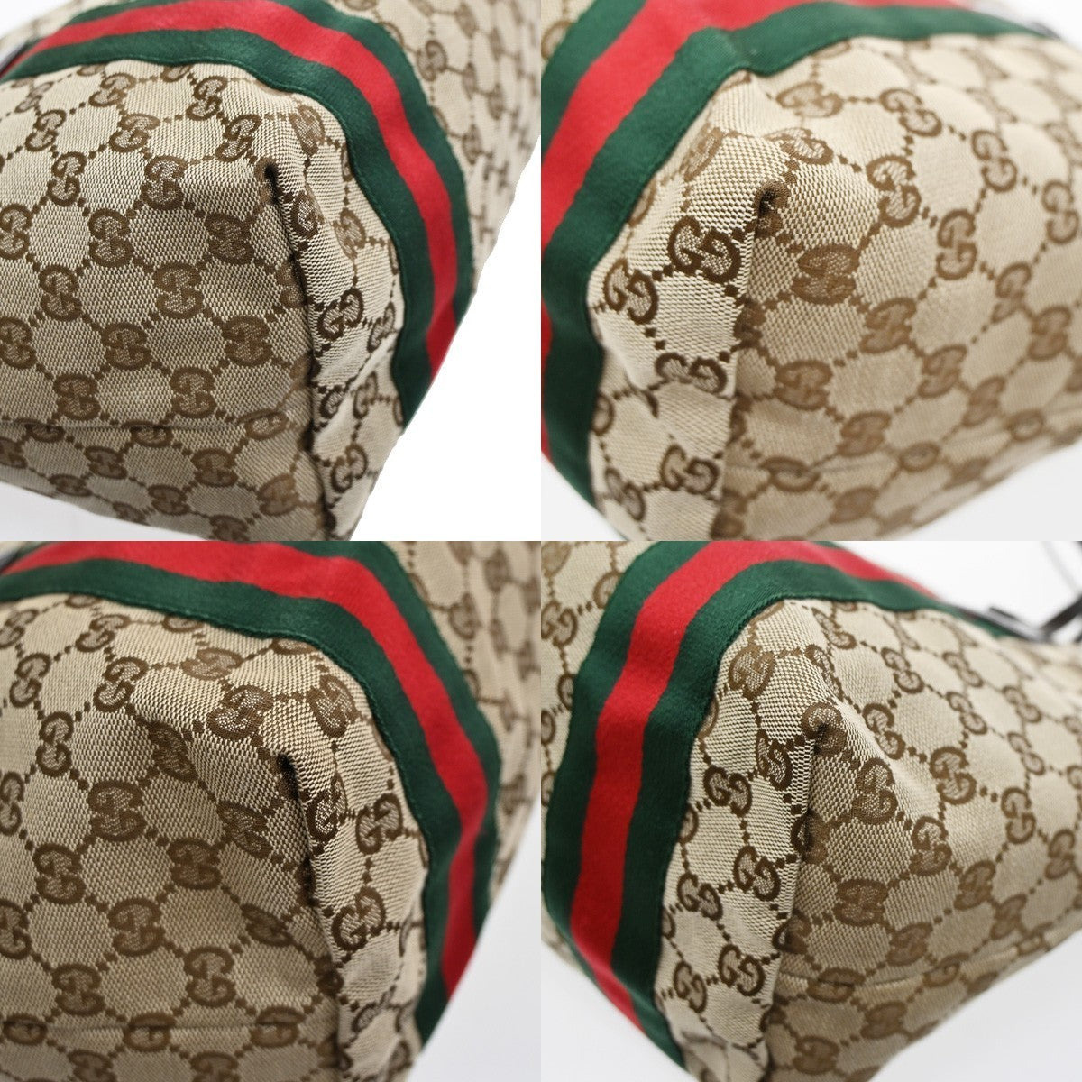 GUCCI GG Jolie Sherry Shoulder Hand Tote Bag Patent Leather Canvas GHW 70CA983