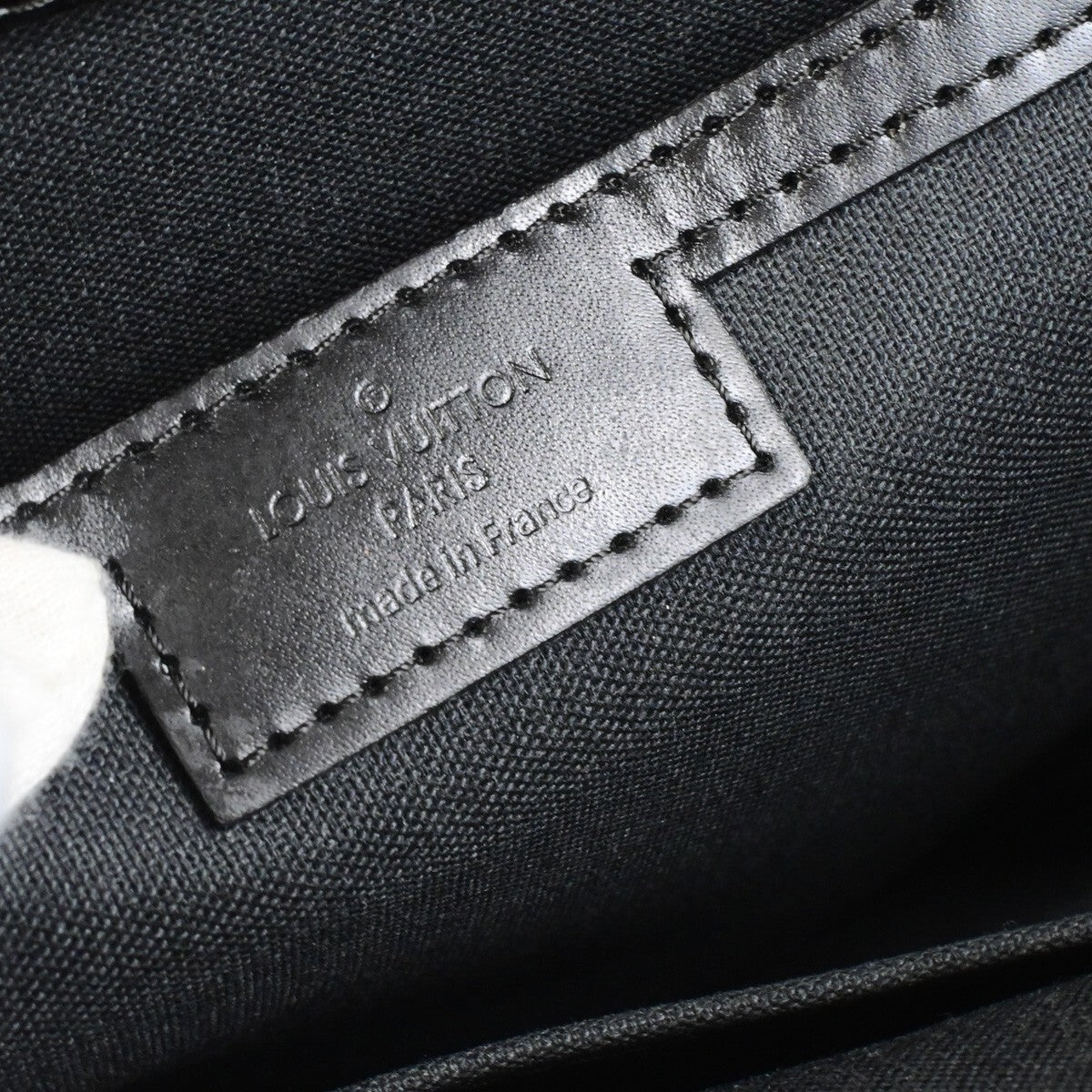 LOUIS VUITTON Tadao Shoulder Hand Bag Damier Graphite Leather BK N51192 18KB519