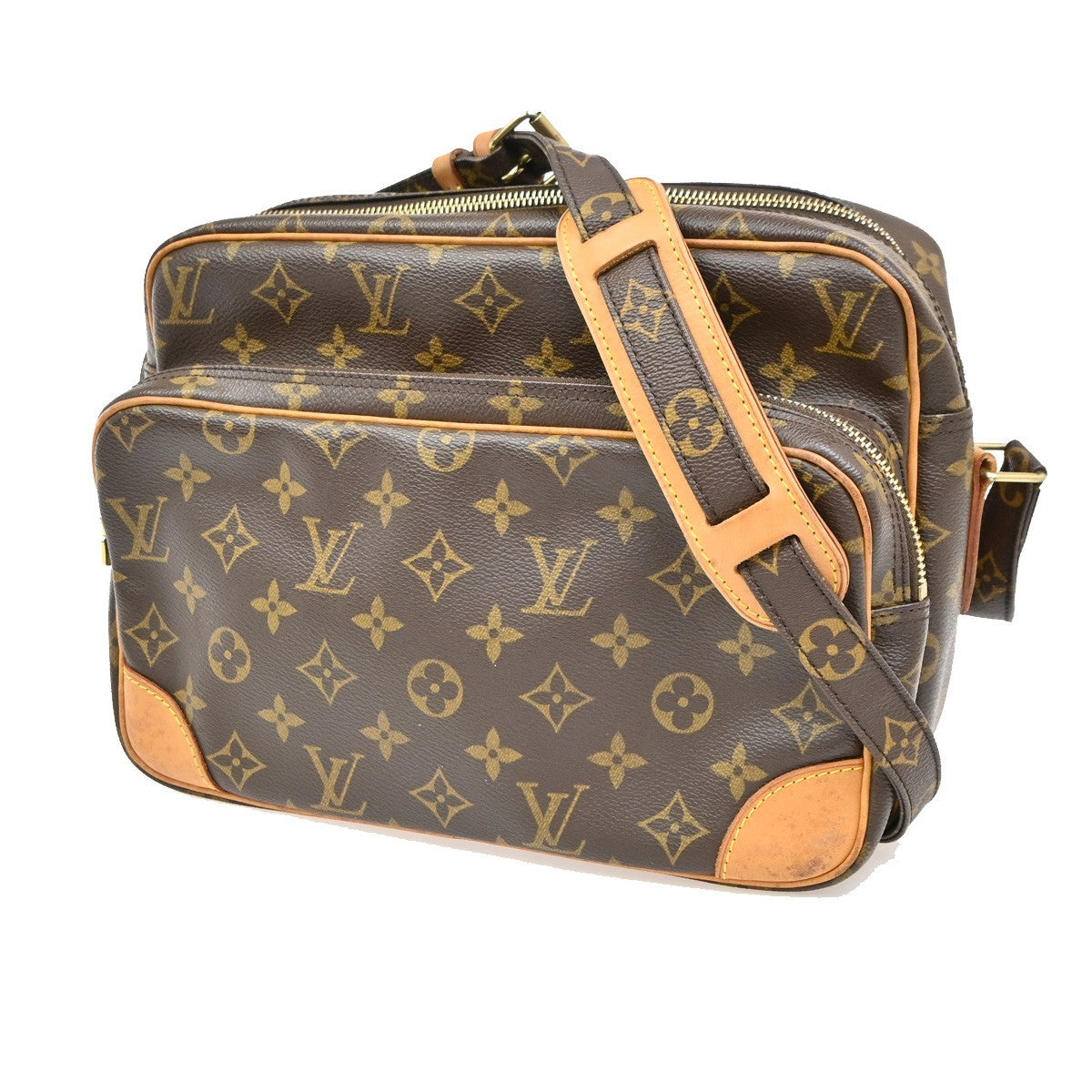LOUIS VUITTON Nile Crossbody Shoulder Bag Monogram Leather Brown M45244 98KB813