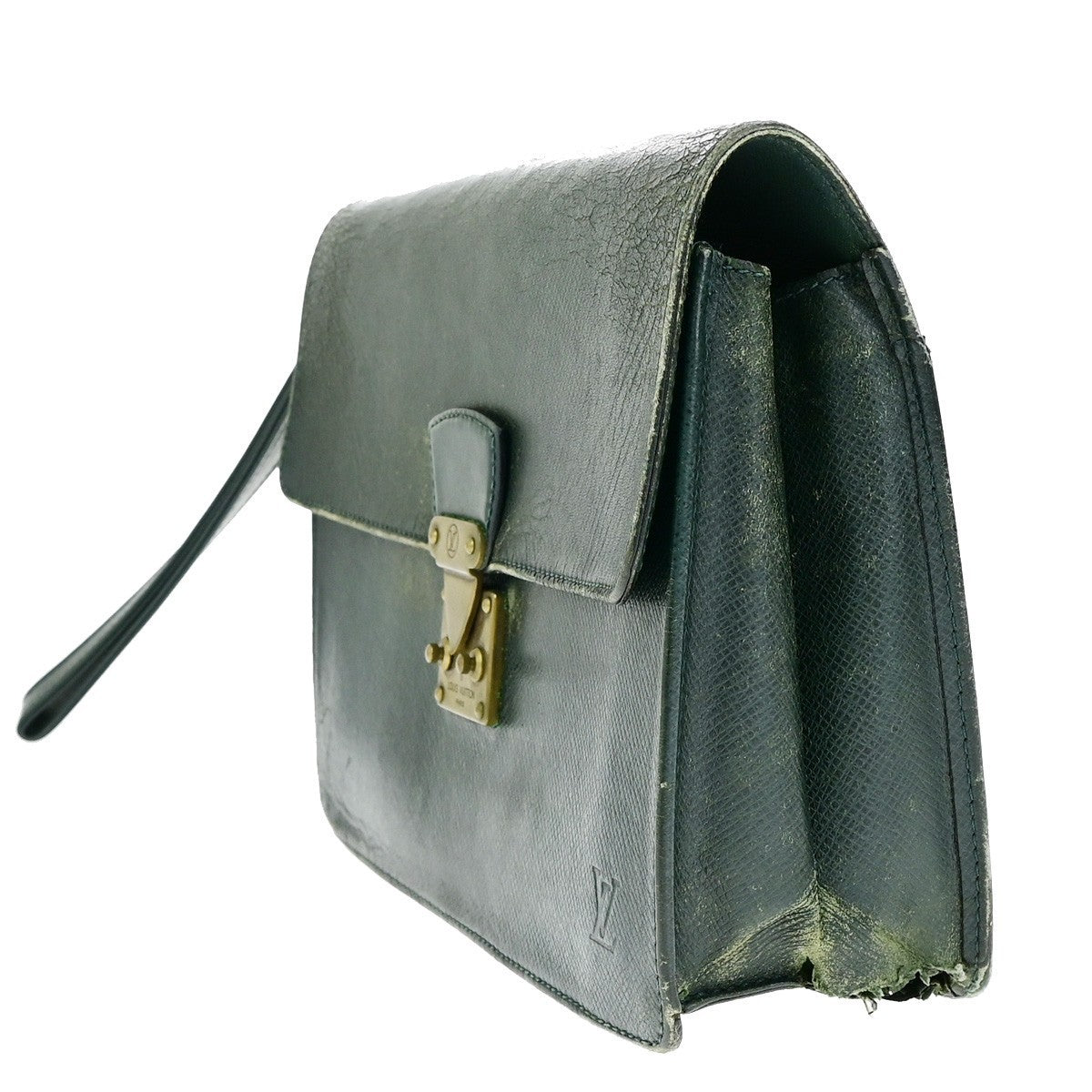 LOUIS VUITTON Pochette Kourad Clutch Hand Bag Taiga Leather GN M30194 07KC314
