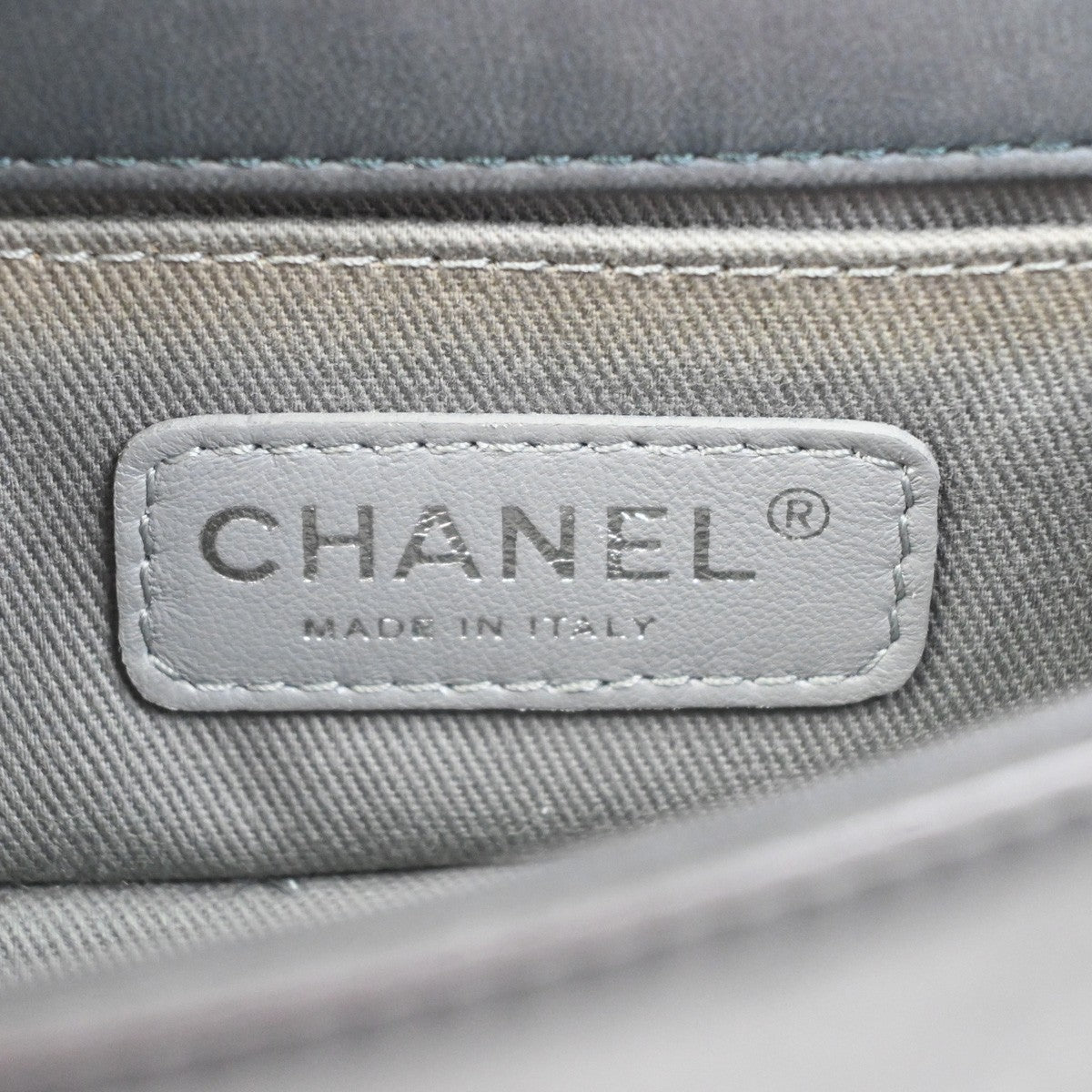 CHANEL Boy CC Chain Mini Shoulder Bag Velvet Leather Green SHW Italy 330RQ030