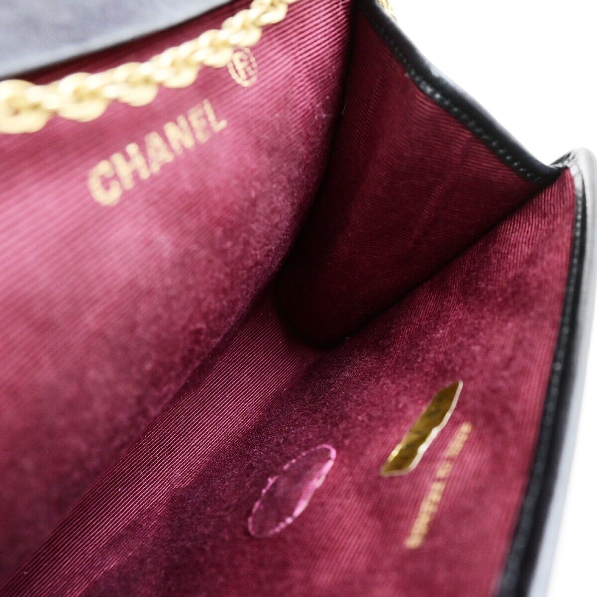 CHANEL CC Logo Mini Matelasse Chain Shoulder Bag Leather Black GHW 600RF228