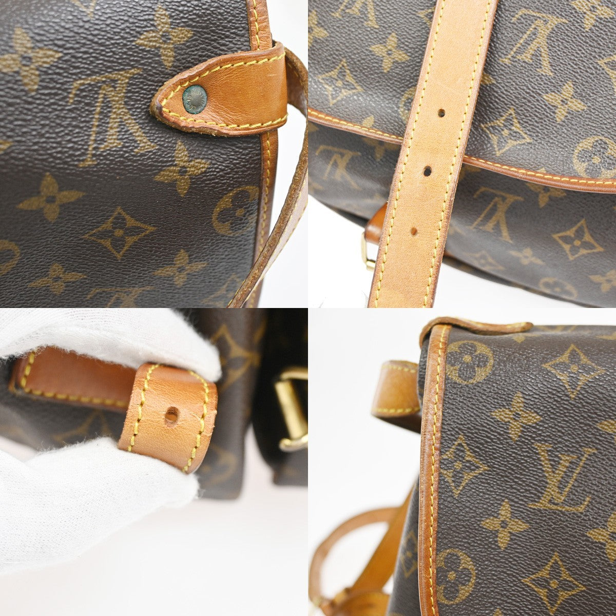 LOUIS VUITTON Saumur 35 Shoulder Bag Monogram Leather BN France M42254 88CA793