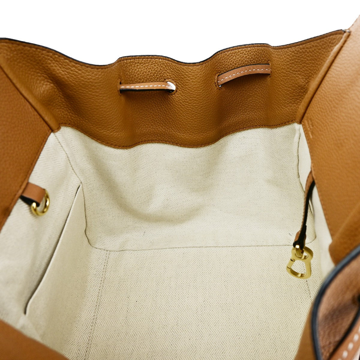 LOEWE Logo Hammock Small 2Way Shoulder Hand Bad Leather Brown GHW Spain 683RL069