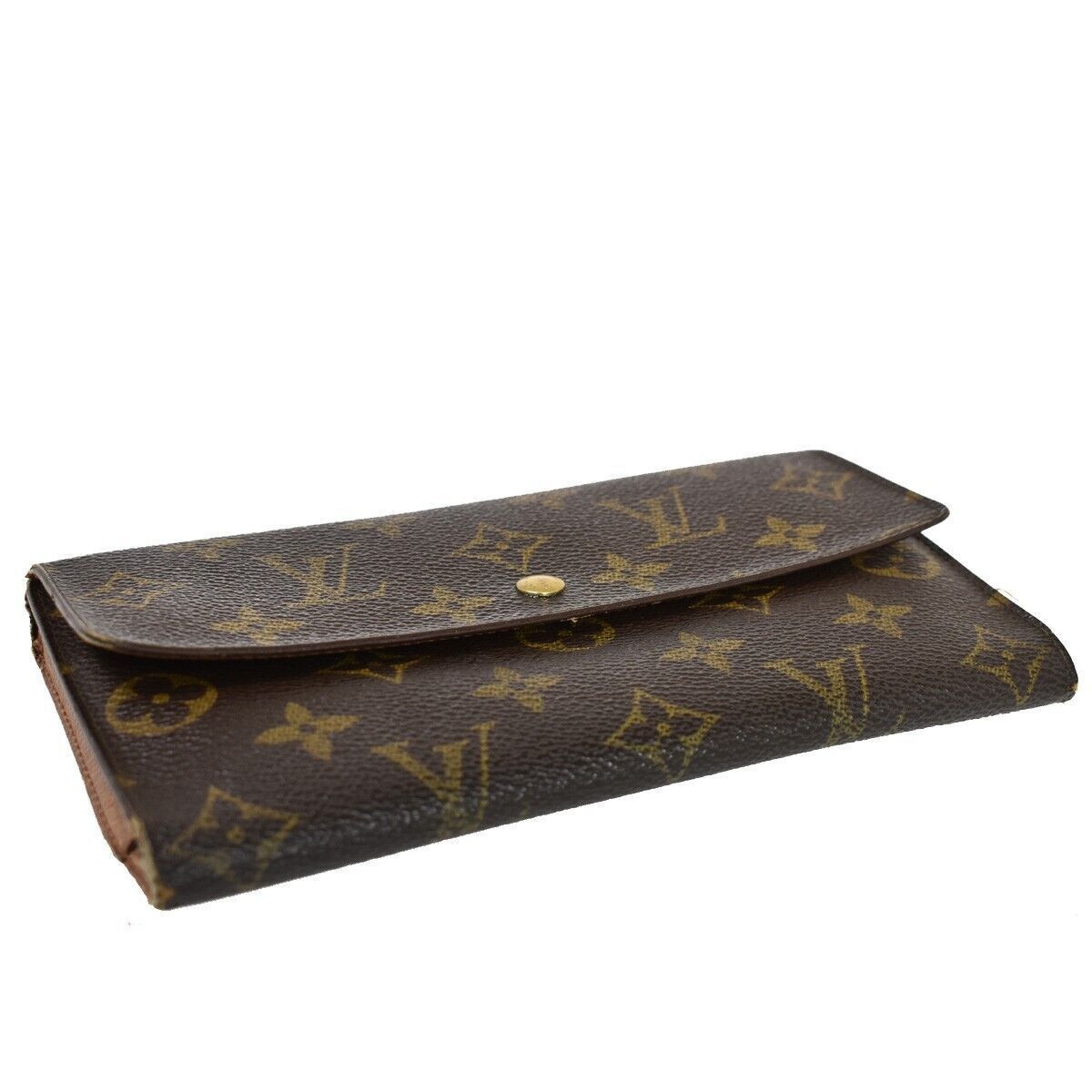 LOUIS VUITTON International Long Trifold Wallet Monogram Brown M61215 05YB794