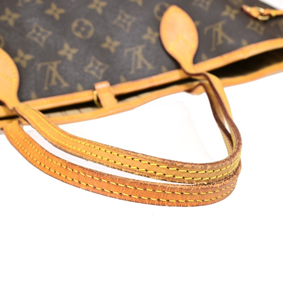 LOUIS VUITTON Neverfull MM Shoulder Tote Bag Monogram Leather BN M40156 91FA728