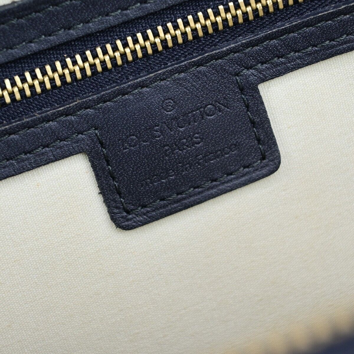 LOUIS VUITTON Josephine GM Hand Bag Monogram Mini Canvas Blue M92211 33ED326