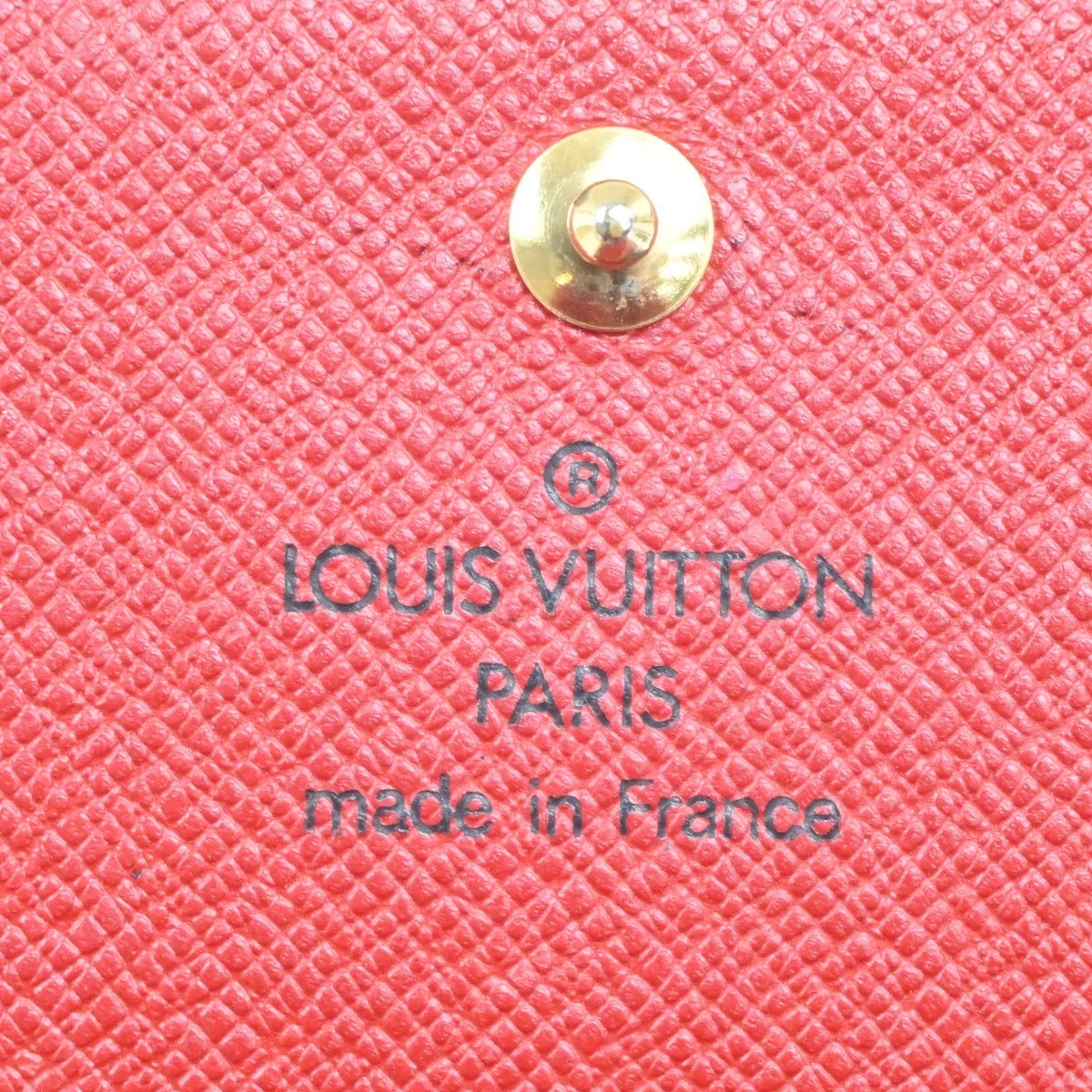 LOUIS VUITTON Porte Monnaie Billets Tresor Wallet Epi Leather Red M63507 07KC259