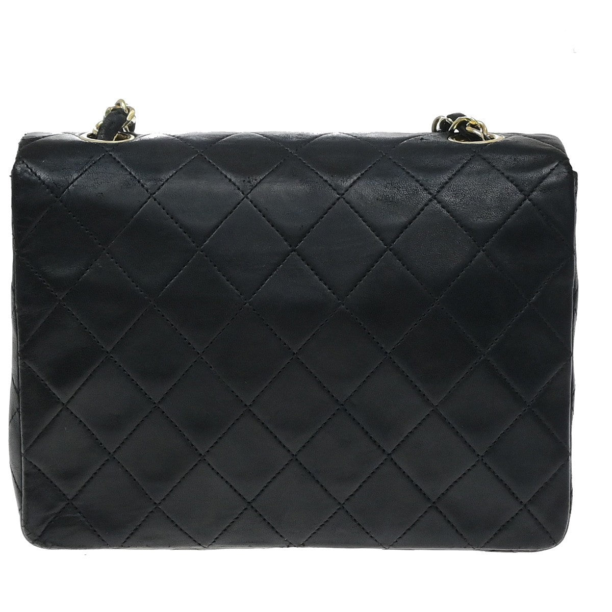 CHANEL CC Mini Matelasse Chain Shoulder Bag Leather Black GHW Vintage 830RP190