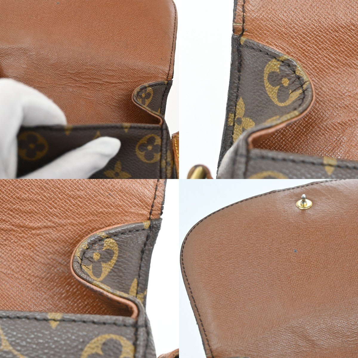 LOUIS VUITTON Saint Cloud MM Shoulder Bag Monogram Leather Brown M51243 83CA668