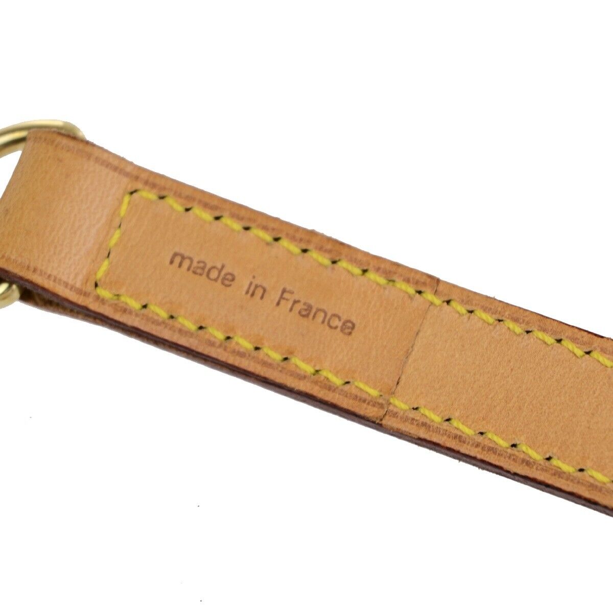 LOUIS VUITTON Logo Shoulder Strap Leather Brown Gold Bag Accessory 62EB482