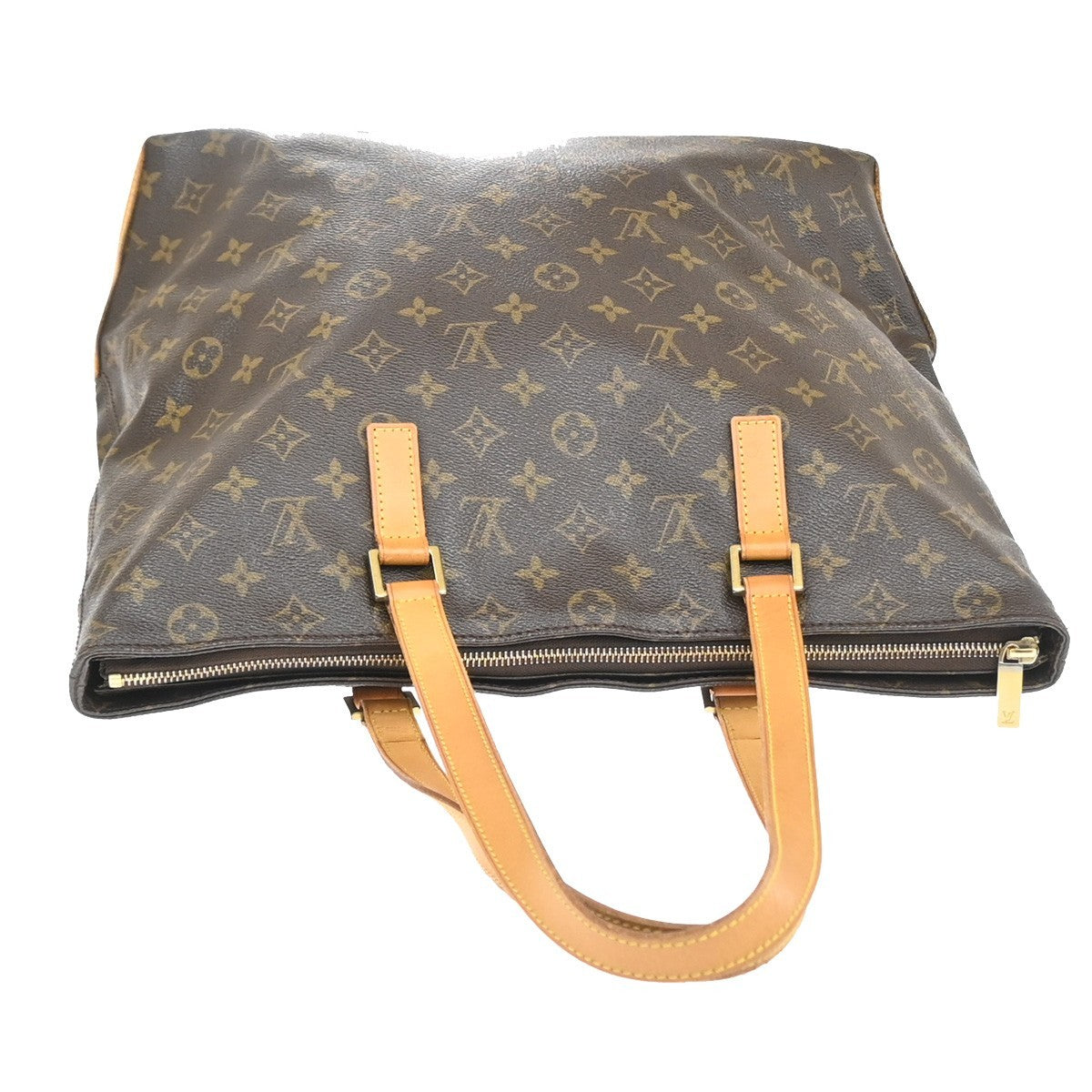 LOUIS VUITTON Cabas Mezzo Shoulder Bag Monogram Leather Brown M51151 97YJ193