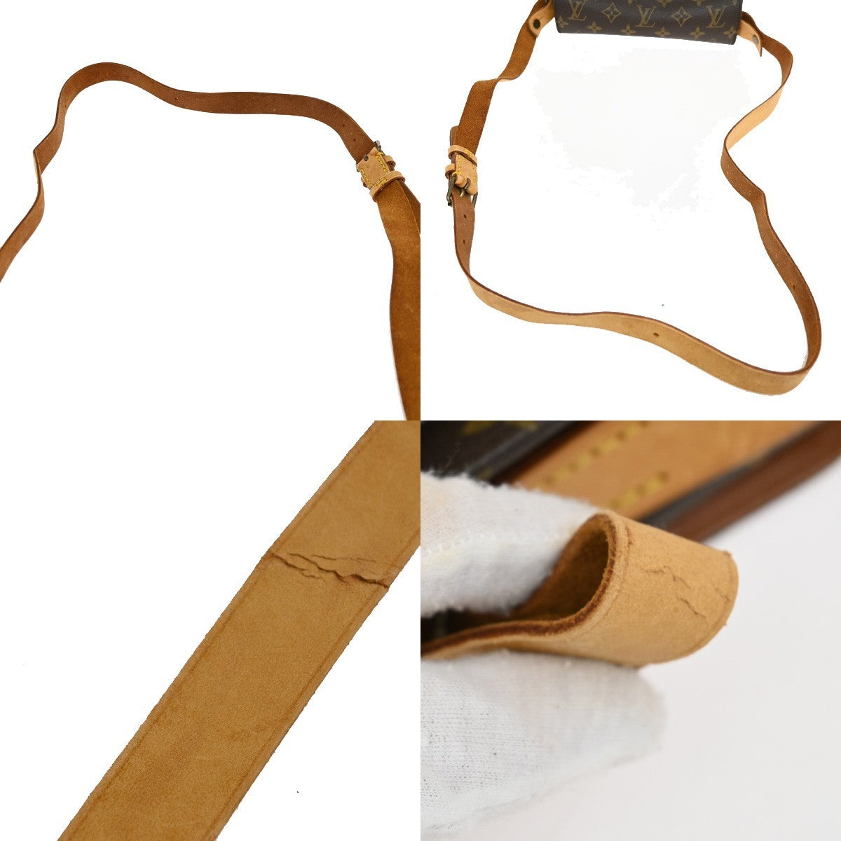 LOUIS VUITTON Cartouchiere MM Shoulder Bag Monogram Leather Brown M51253 83TA119