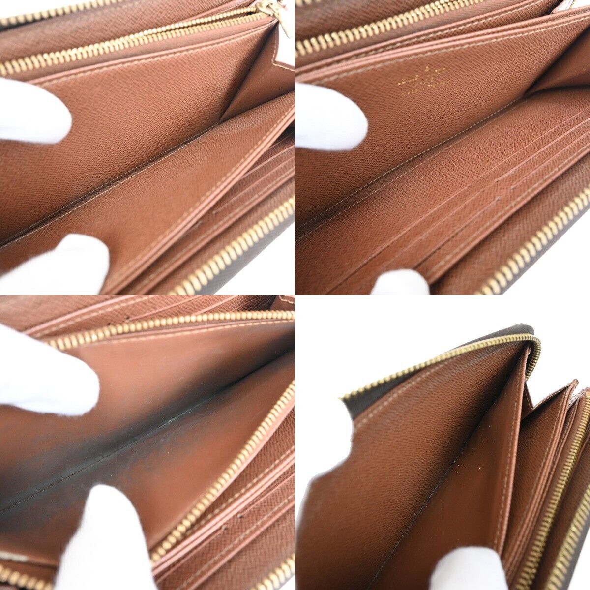 LOUIS VUITTON Zippy Wallet Long Bifold Monogram Leather Brown M60017 39FA521