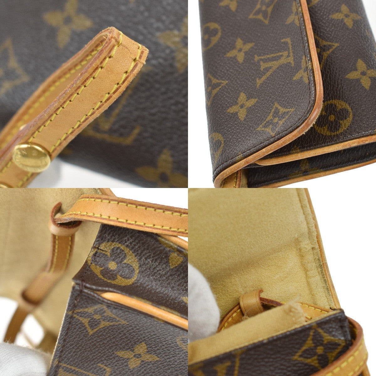 LOUIS VUITTON Pochette Twin PM 2Way Shoulder Clutch Bag Monogram M51854 35KB312