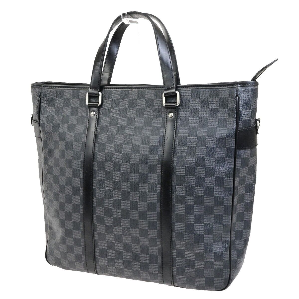 LOUIS VUITTON Tadao Shoulder Hand Bag Damier Graphite Leather BK N51192 18ED500