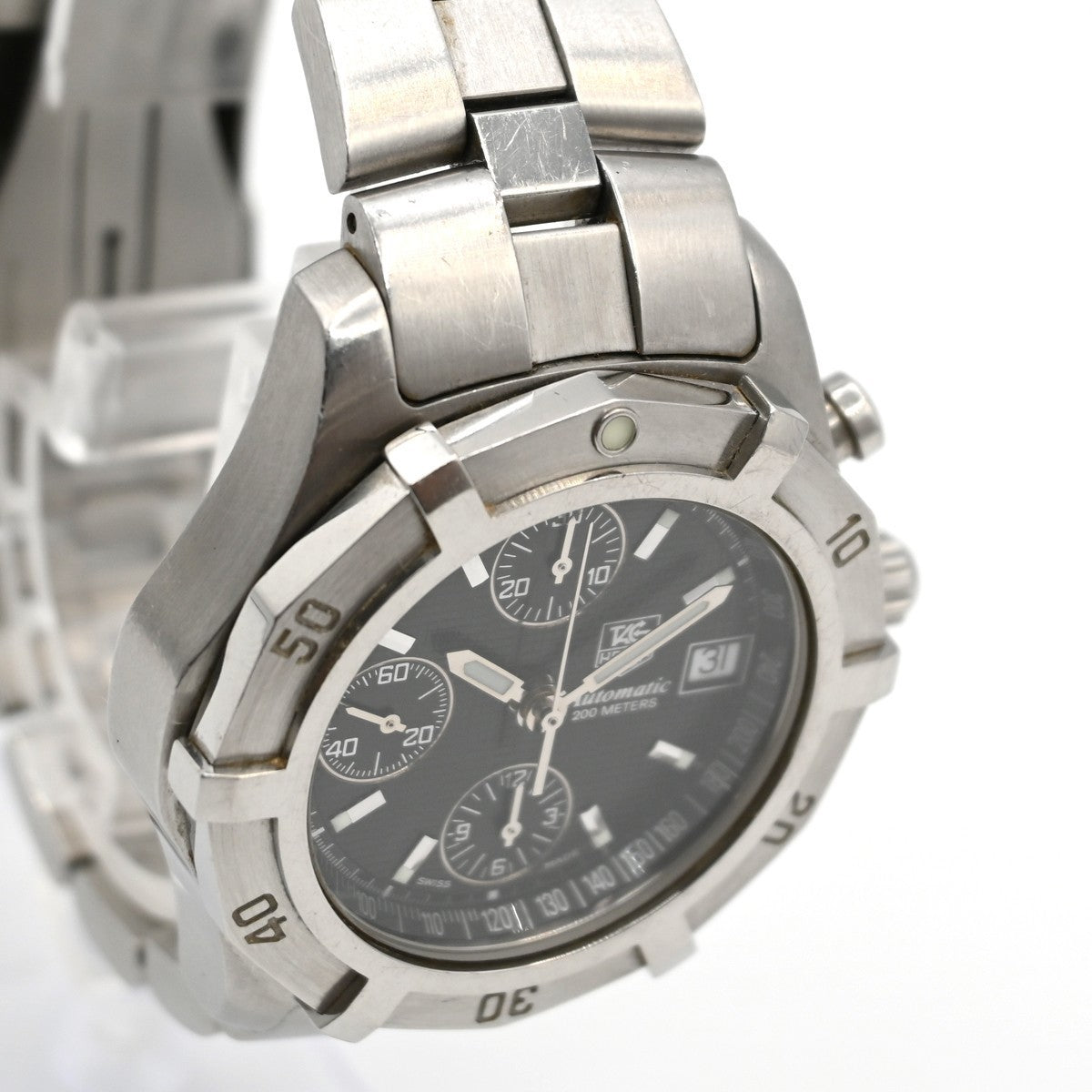 TAG HEUER Exclusive Chronogra Date Watch CN2111 Automatic SS Black Dial 13LC581