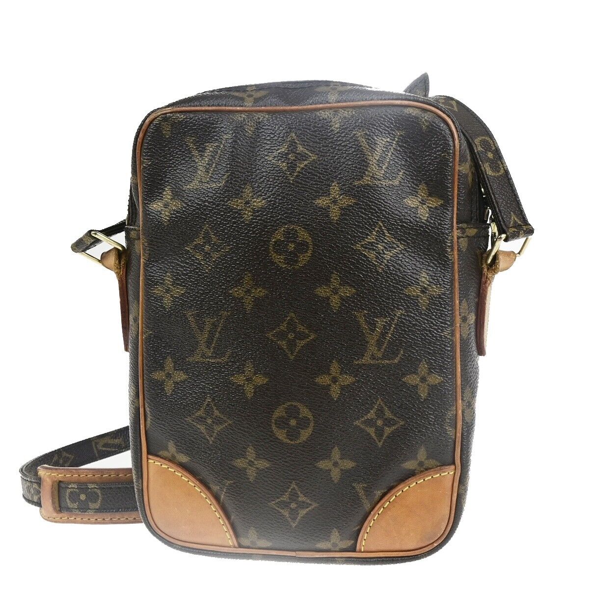 LOUIS VUITTON Danube Shoulder Bag Monogram Leather Brown France M45266 33EC685