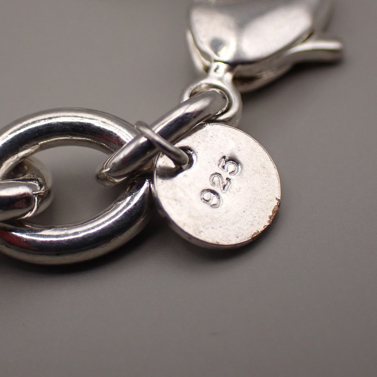 TIFFANY & CO. 5 Charm Stencil Chain Bracelet Sterling Silver AG 925 33KD047