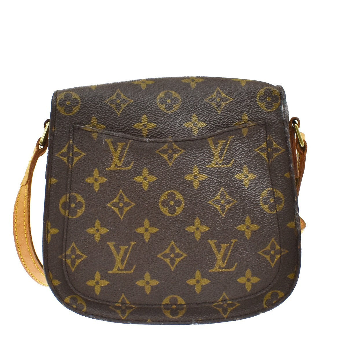 LOUIS VUITTON Saint Cloud MM Shoulder Bag Monogram Leather Brown M51243 36KB309