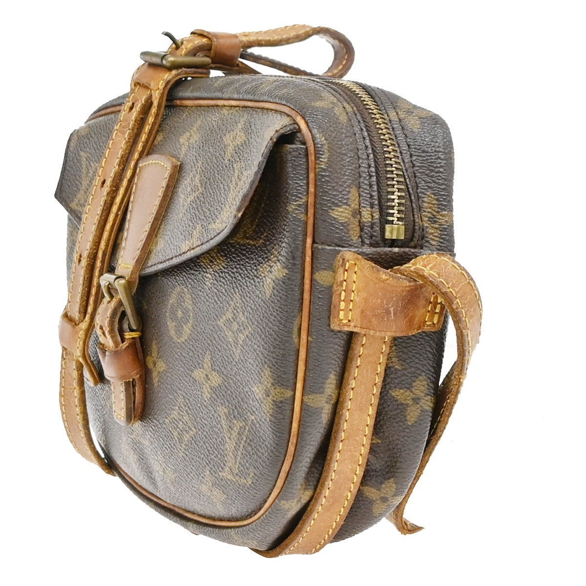 LOUIS VUITTON Jeune Fille PM Shoulder Bag Monogram Leather Brown M51227 61PA071