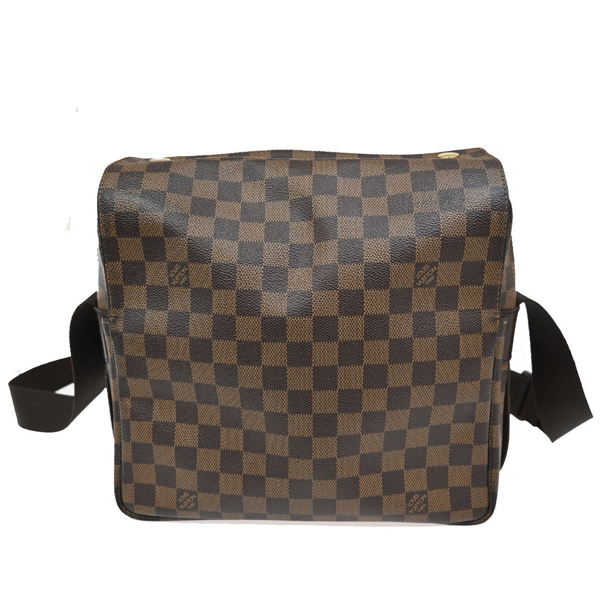LOUIS VUITTON Naviglio Shoulder Bag Damier Ebene Leather Brown N45255 35KB609