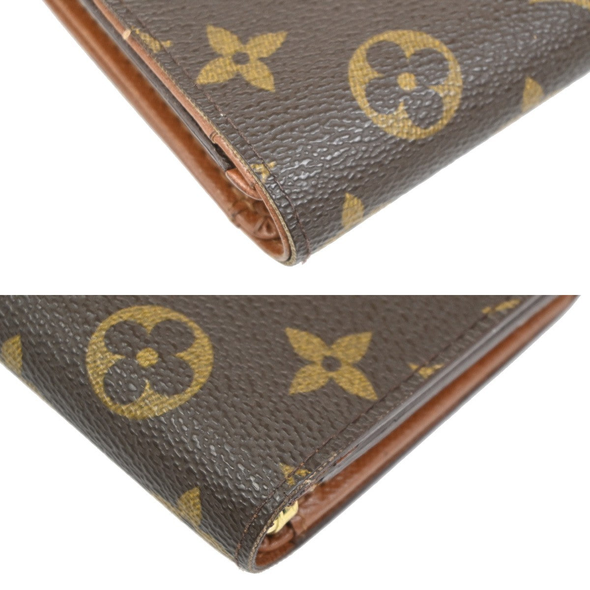 LOUIS VUITTON Porte Monnaie Billets Tresor Wallet Monogram Brown M61730 09ZA134