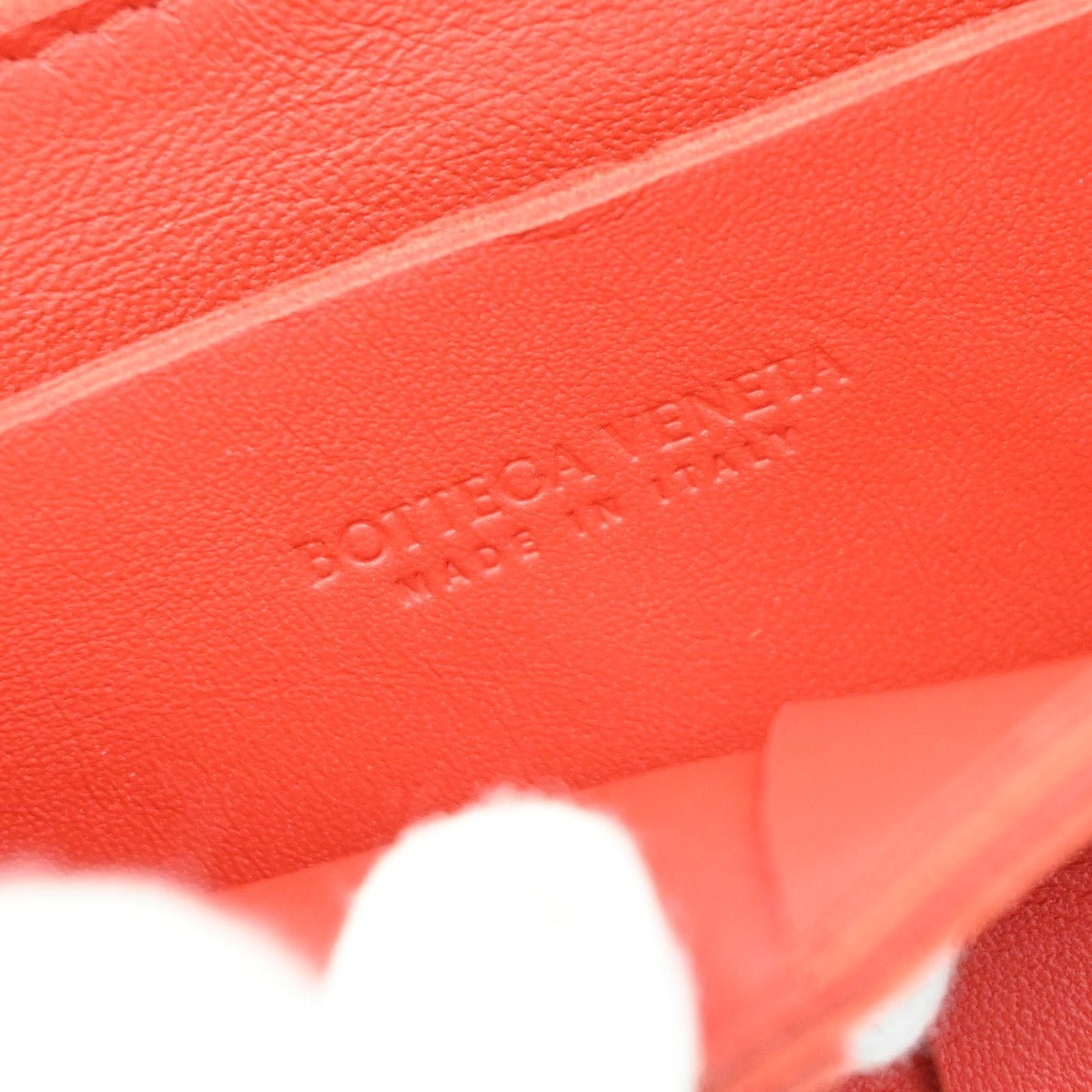 BOTTEGA VENETA Logo Cassette Maxi Intrecciato Bum Bag Leather Red Italy 91RQ040