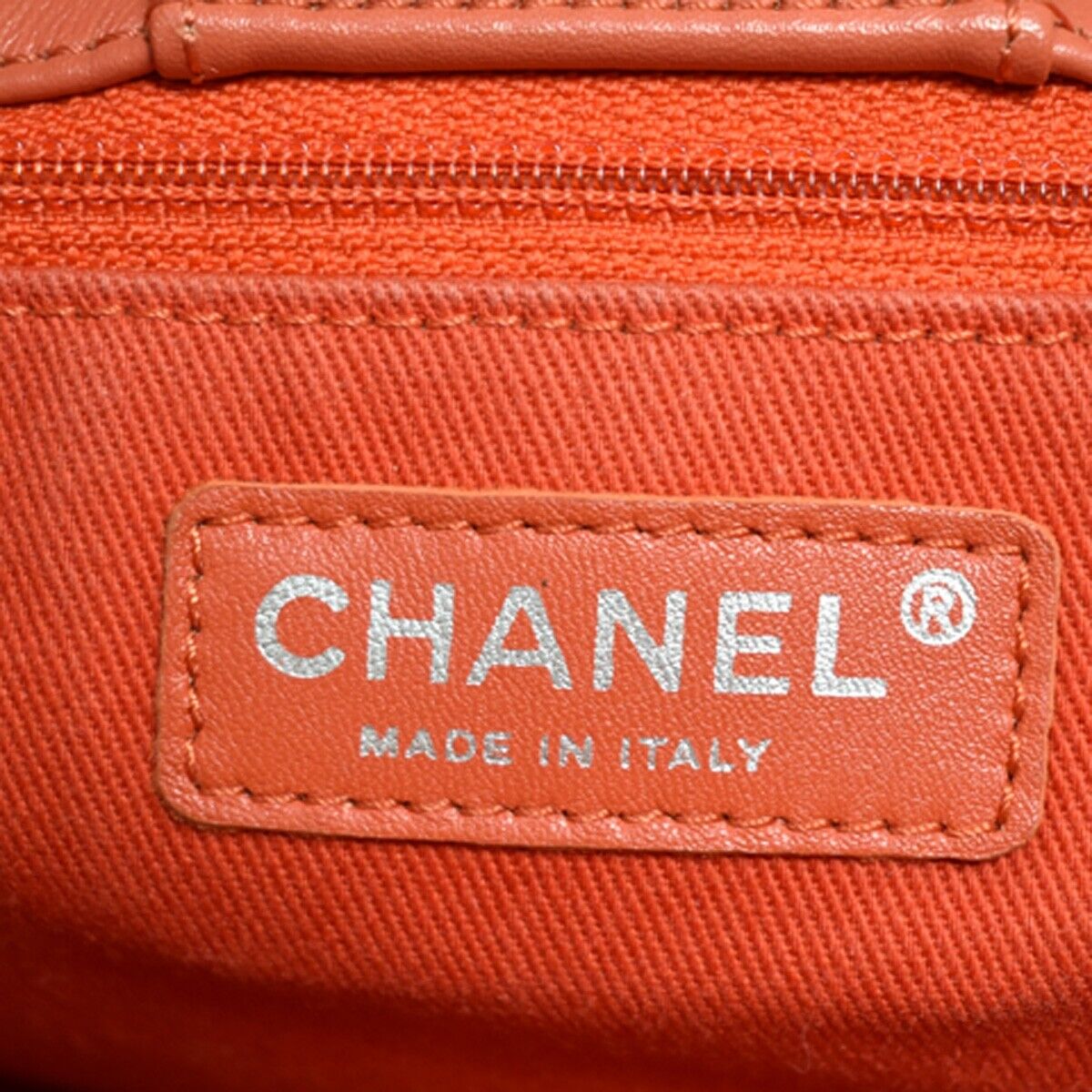 CHANEL CC French Riviera Chain 2Way Hand Bag Punching Leather ST SHW 687RH349