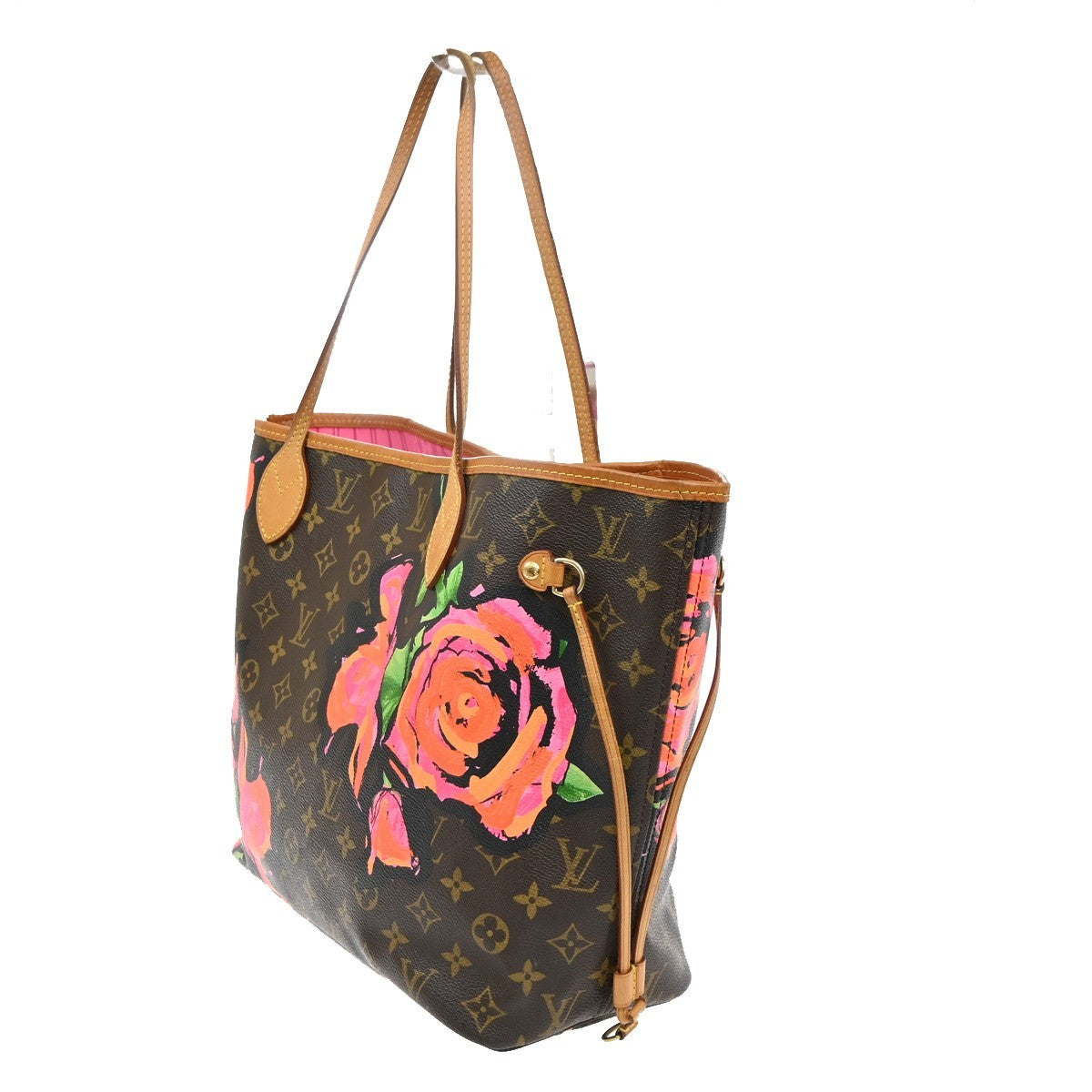LOUIS VUITTON Neverfull MM Shoulder Bag Monogram Rose Leather BN M48613 678RP175