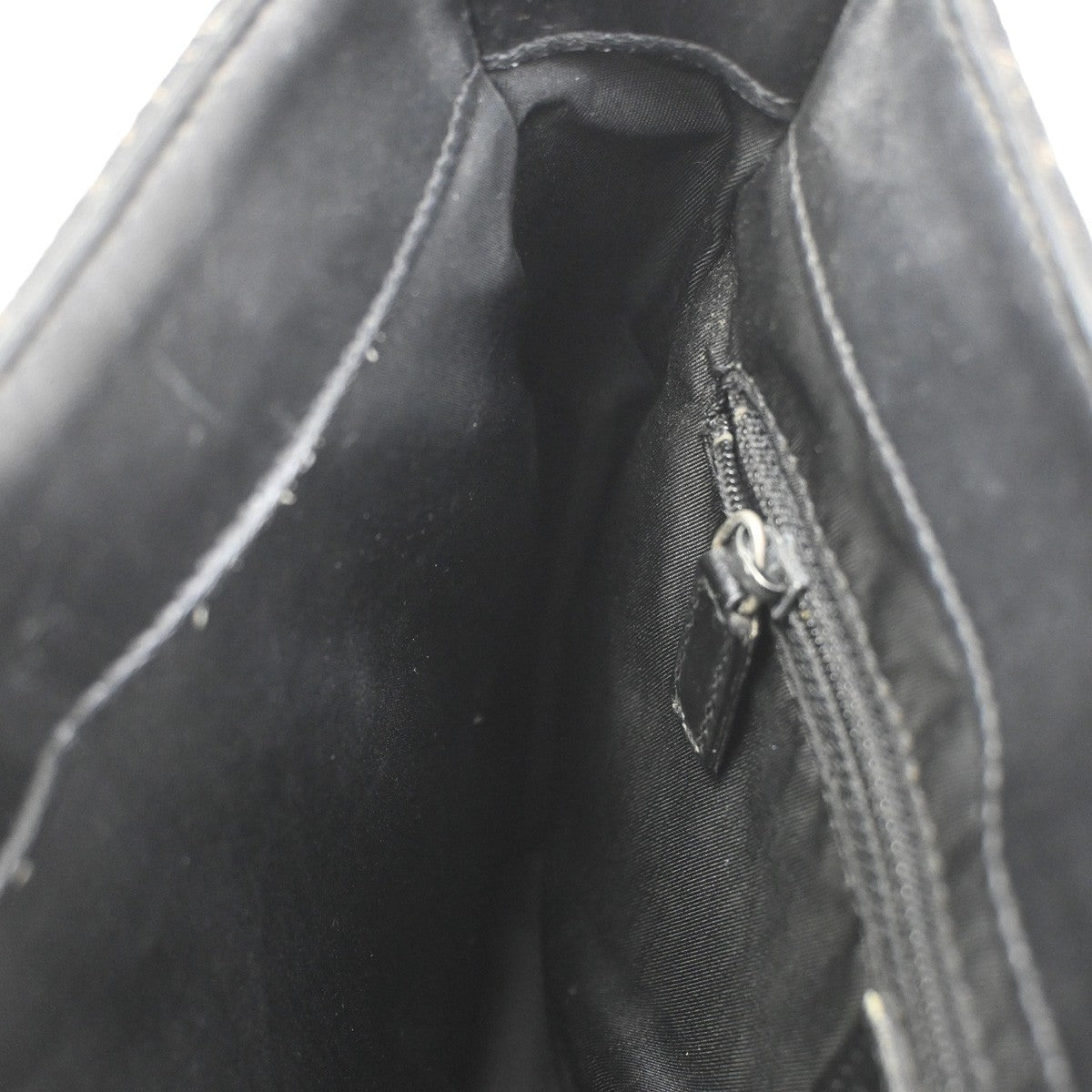 CHRISTIAN DIOR Trotter Street Chic Shoulder Bag Canvas Leather BK SHW 73CA909