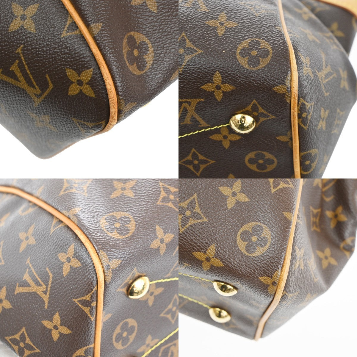 LOUIS VUITTON Tivoli PM Hand Bag Monogram Leather Brown France M40143 43RL574