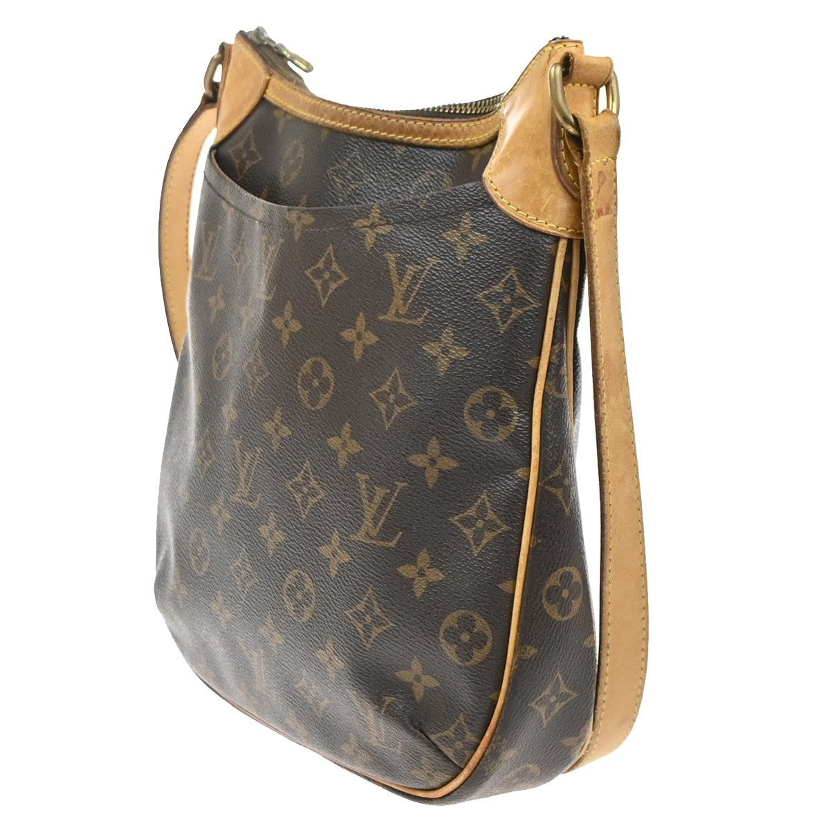 LOUIS VUITTON Odeon PM Shoulder Bag Monogram Leather Brown France M56390 11YH922