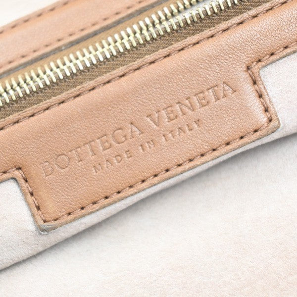 BOTTEGA VENETA Logo Intrecciato Shoulder Hand Bag Leather Beige Italy 59MA502