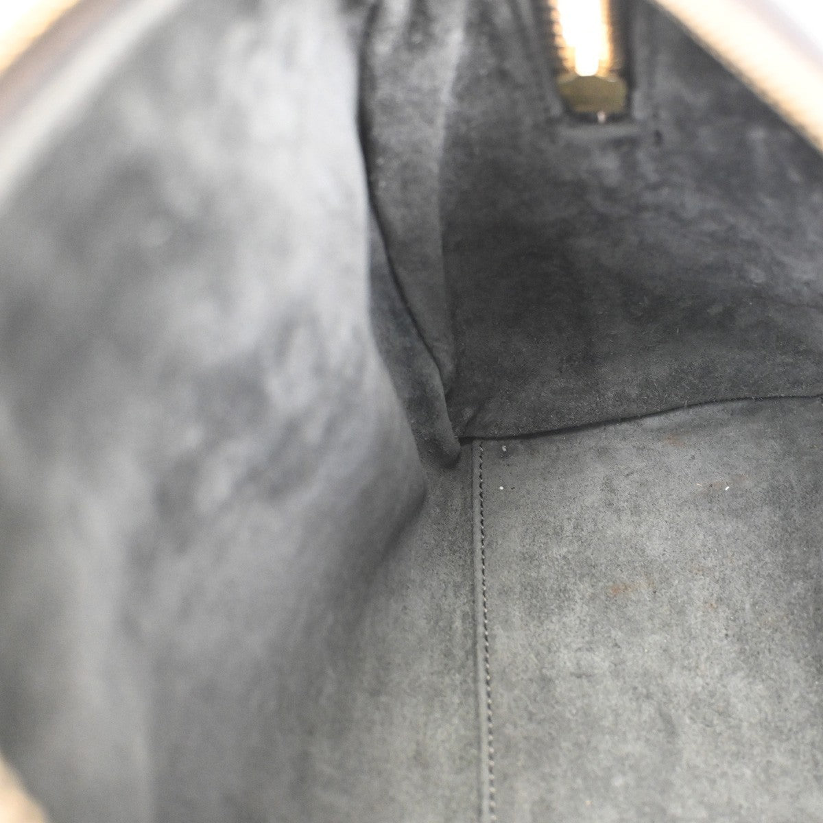 SAINT LAURENT Baby Duffle 2way Shoulder Hand Bag Leather Gray GHW Italy 84DA190