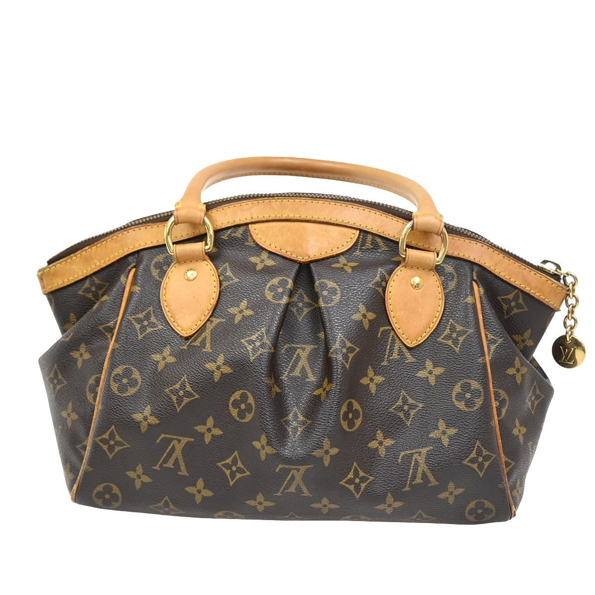 LOUIS VUITTON Tivoli PM Handbag Monogram Leather France Brown M40143 77ZA273