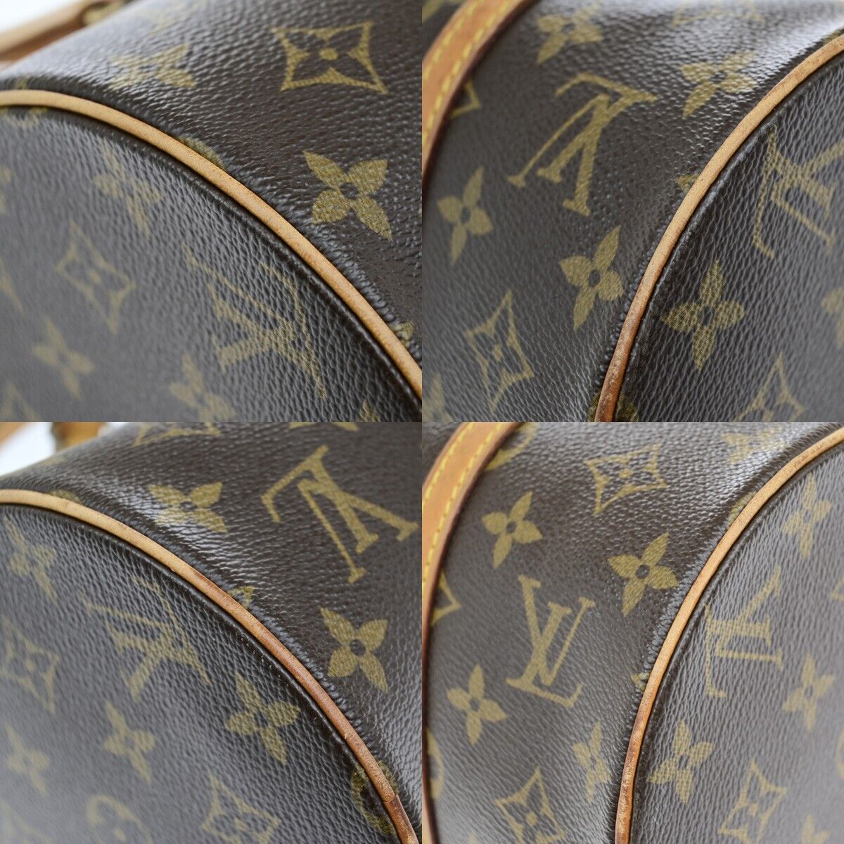 LOUIS VUITTON Logo PAPILLON 30 Hand Bag Monogram Leather Brown M51365 89ED867