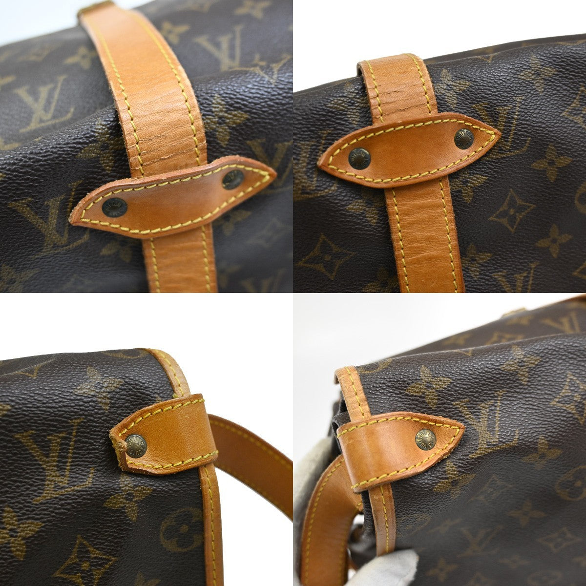 LOUIS VUITTON Saumur 35 Shoulder Bag Monogram Leather BN France M42254 78KC667