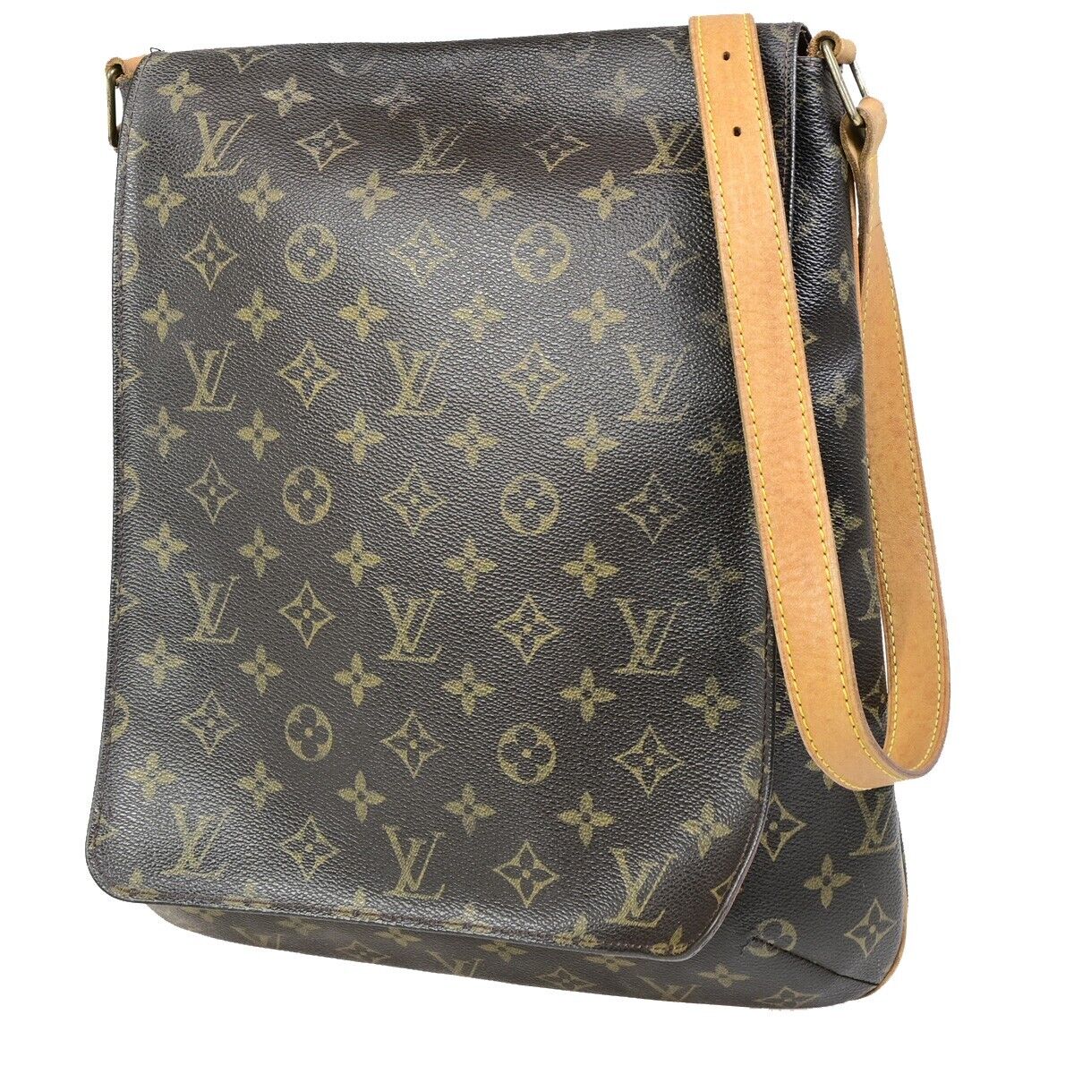 LOUIS VUITTON Musette Shoulder Bag Monogram Leather Brown Spain M51256 38EC338