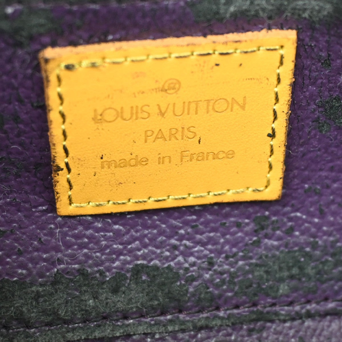 LOUIS VUITTON LV Logo Dauphine PM Pouch Bag Epi Leather Yellow M48449 02KB666